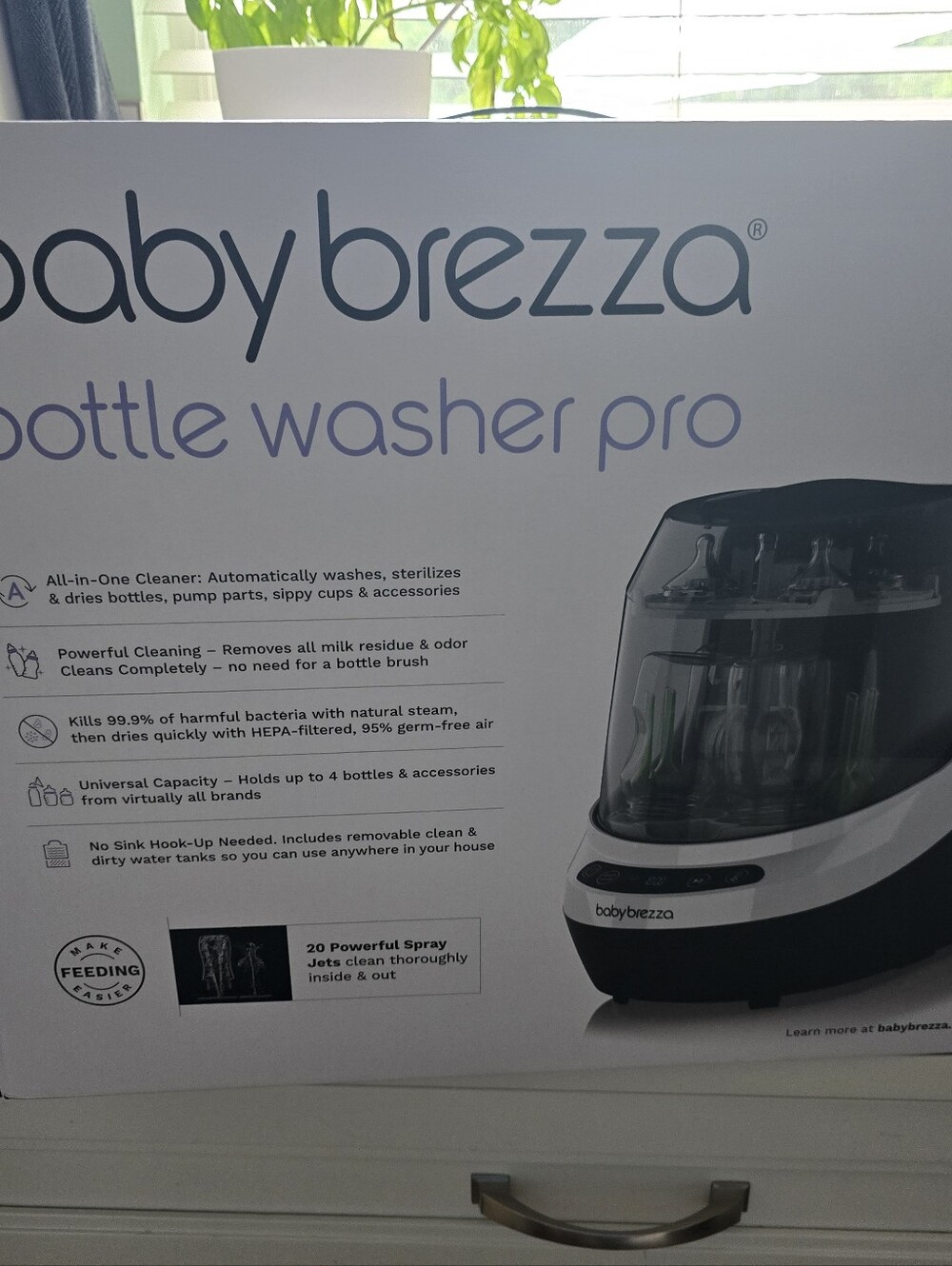 Baby Breeza Bottle Washer Pro - White and Black